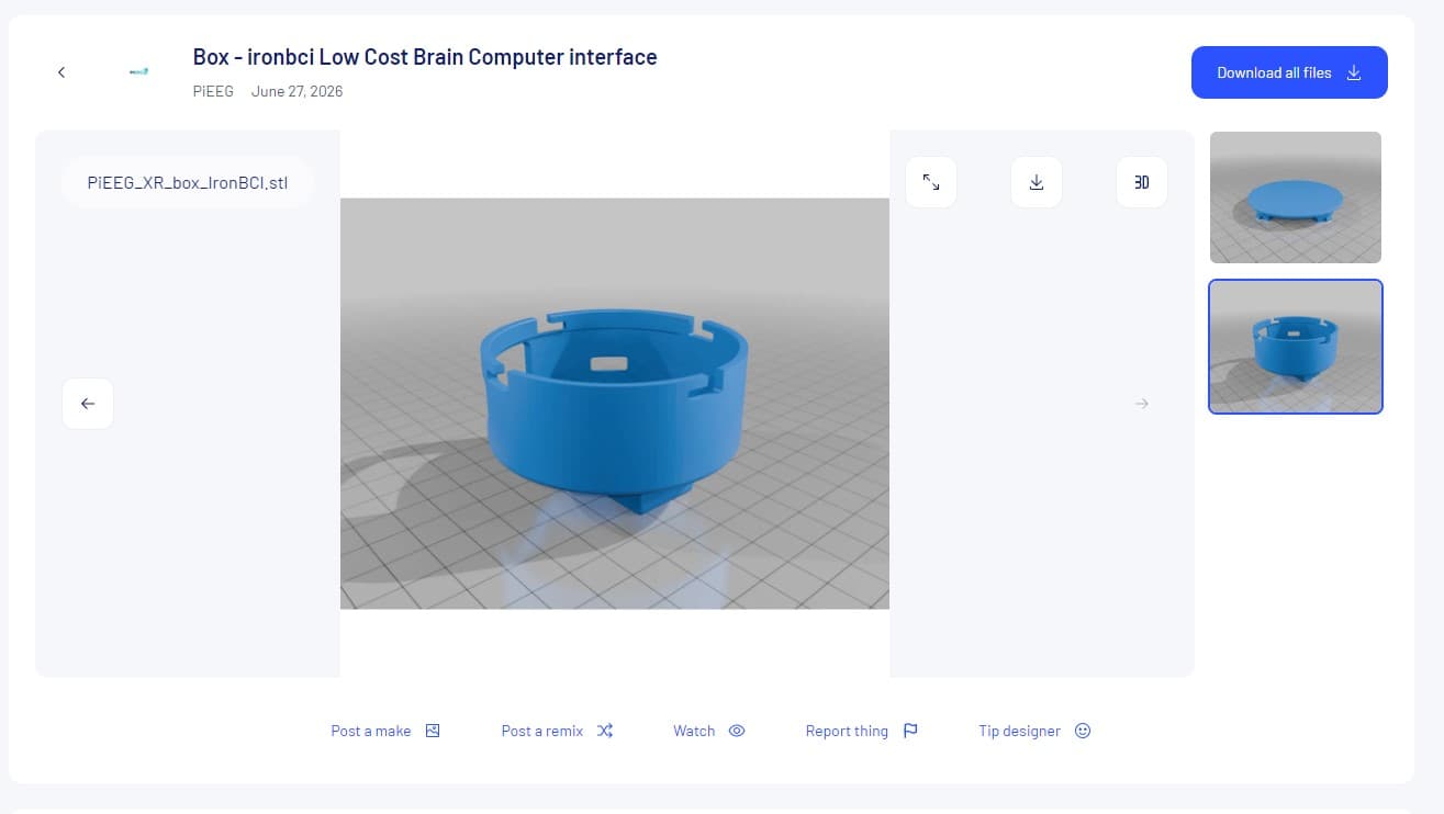 PiEEG Official Account Now on Thingiverse