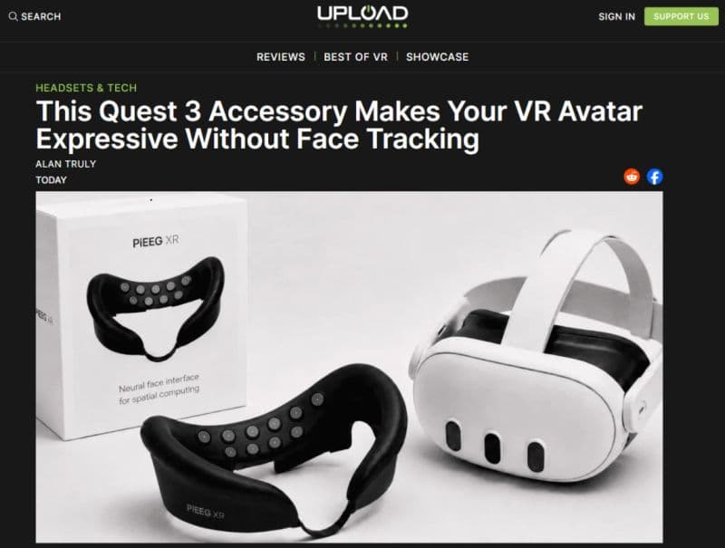 PiEEG XR Featured on UploadVR