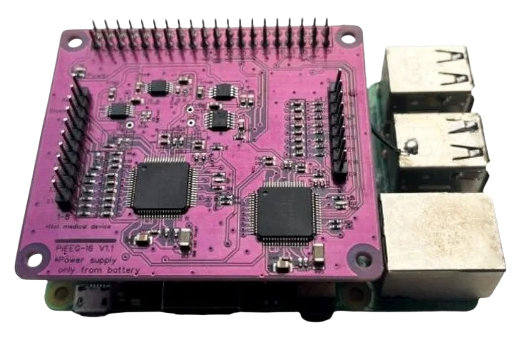 PiEEG-16 — 16-Channel Raspberry Pi EEG Shield | PiEEG